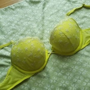Yellow floral VS padded demi size 34b